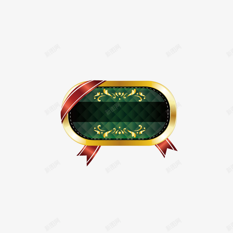 绿色椭圆形徽章上的花纹png免抠素材_88icon https://88icon.com 免抠图 徽章 效果图 绿色徽章 花纹 装饰图 装饰画