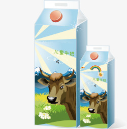 牛奶包装矢量图素材