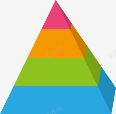PPT立体三角形目录图标图标