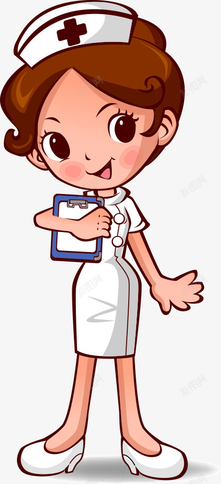 可爱卡通手绘护士人物png免抠素材_88icon https://88icon.com 人物 卡通 可爱 护士