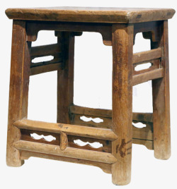 清代中式柏木长方凳子素材
