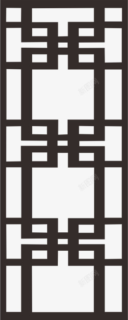 中式古风装饰栏杆矢量图素材
