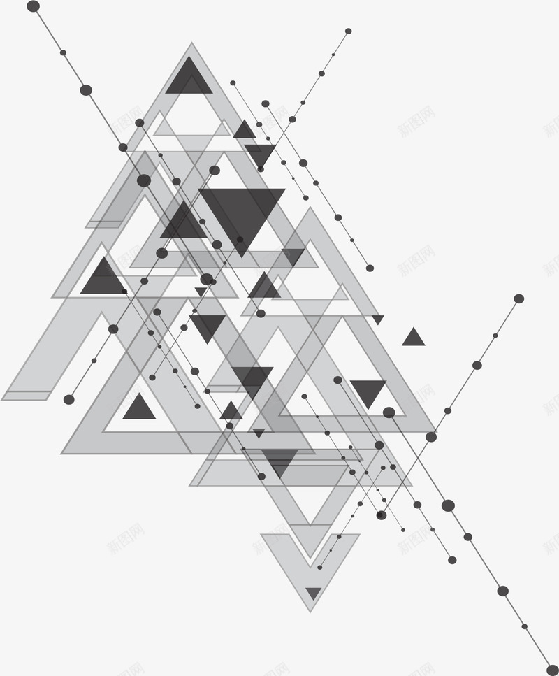 三角几何背景png免抠素材_88icon https://88icon.com 三角形 三角拼图 几何 抽象