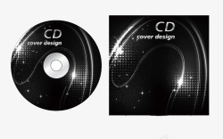 黑色CD封面包装素材
