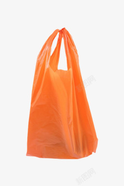 橙色收纳塑料袋子实物素材