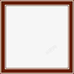 棕色线条边框月饼包装素材