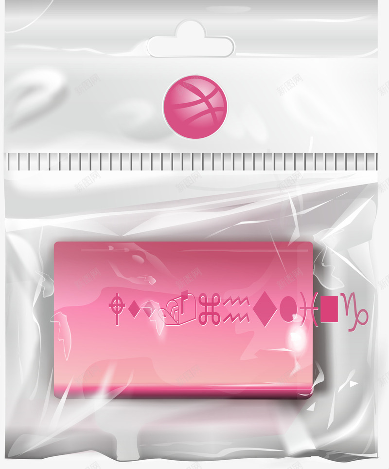 粉色化妆品塑料袋子png免抠素材_88icon https://88icon.com 包装袋子 化妆品 塑料袋子 护肤 粉色 美容 透明