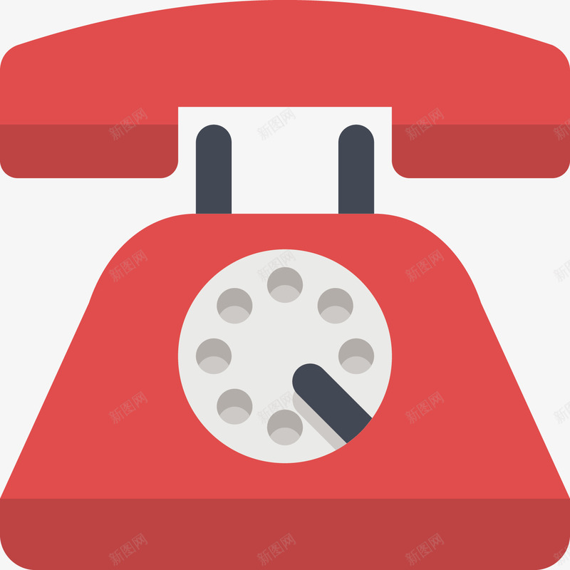 红色复古电话矢量图ai免抠素材_88icon https://88icon.com 复古 电话 电话号码 红色 绞盘电话 通讯 矢量图
