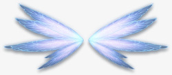 蓝色梦幻卡通翅膀素材