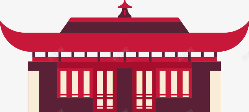 古典建筑矢量图ai免抠素材_88icon https://88icon.com 中国风 中式建筑 古代建筑 古典建筑 矢量图