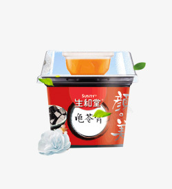 布丁口味龟苓膏产品包装高清图片