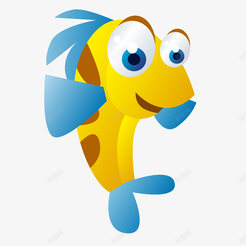 黄色卡通版的小鱼儿png免抠素材_88icon https://88icon.com 免抠图 卡通鱼儿 小鱼 效果图 海产 装饰图 装饰画 鱼儿