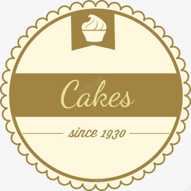 蛋糕礼物复古纸杯蛋糕LOGO图标图标