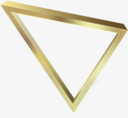 金色三角形素材