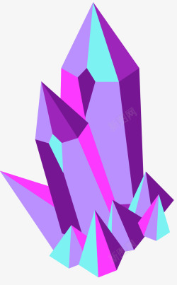三角形多彩水晶矢量图素材
