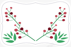 小清新树枝标题框矢量图素材