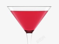 透明立体酒杯红色液体实物素材