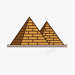 埃及文化金色金字塔高清图片