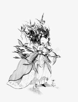 公主裙女孩素材