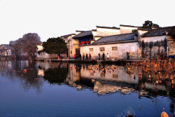 宏村古村落素材