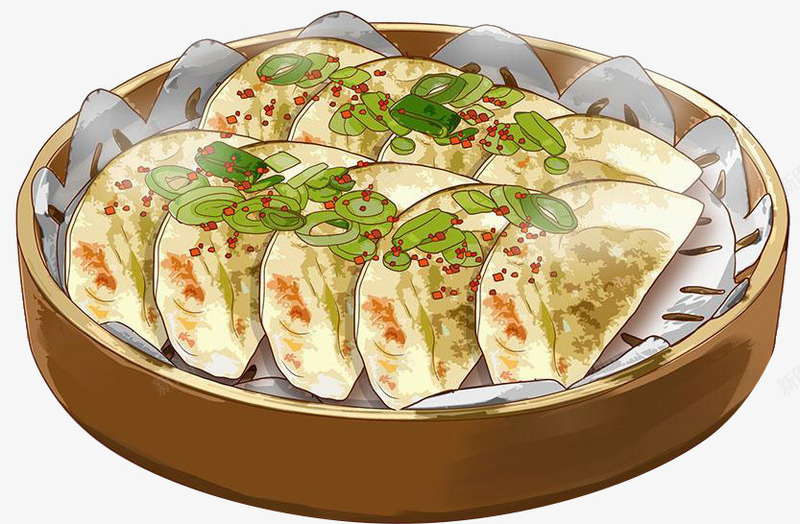 日常创意精致饺子png免抠素材_88icon https://88icon.com 中式 传统 创意 图案 小吃 水彩 点心 装饰 食物 饺子