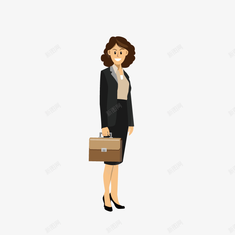 穿职业装的商务女人png免抠素材_88icon https://88icon.com 免抠图 公文包 卡通人物 商务女人 女人 效果图 装饰图