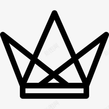 皇冠三角形轮廓图标图标