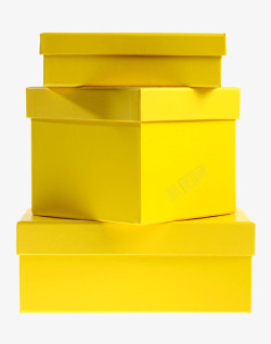 堆积的纸盒黄色纸盒高清图片