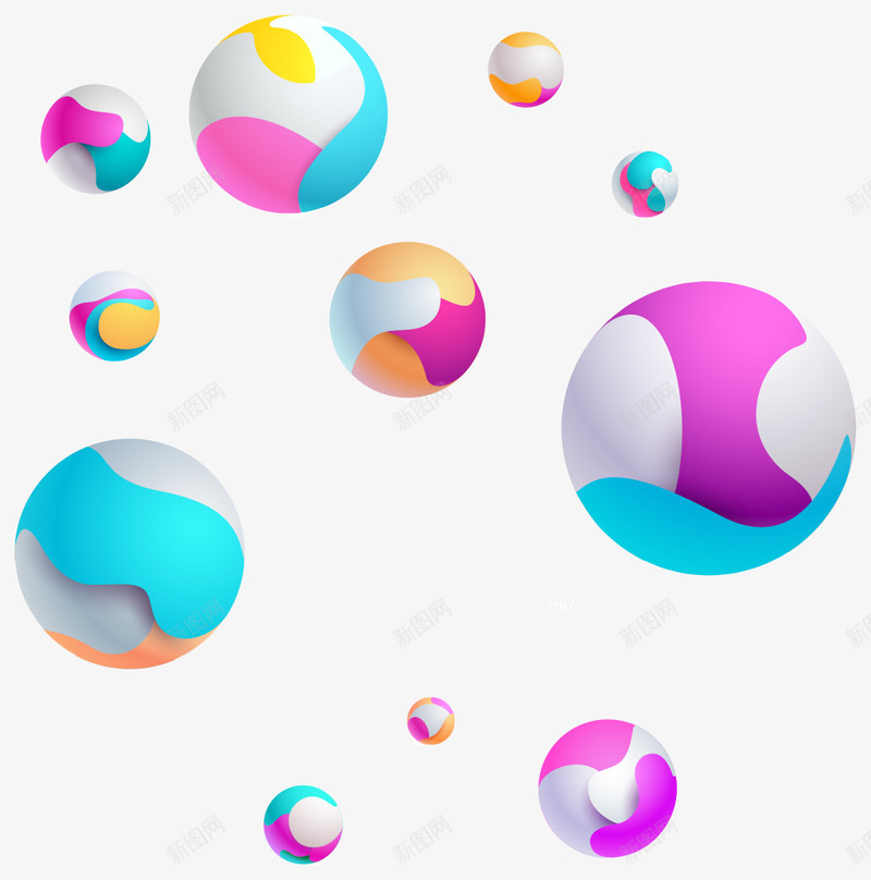 炫彩漂浮的小圆球png免抠素材_88icon https://88icon.com 免抠图 小圆球 彩色圆球 效果图 漂浮 装饰图 装饰画