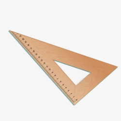 木质三角板矢量图素材