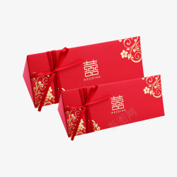 婚庆喜糖红色糖盒包装高清图片