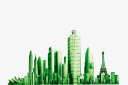 绿色城市建筑素材