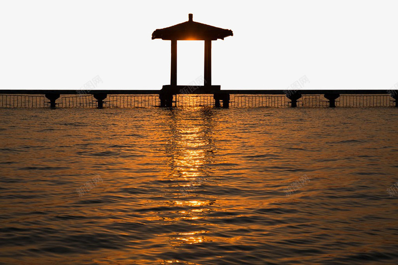 夕阳下的武汉东湖png免抠素材_88icon https://88icon.com 华中 地标 建筑 武汉 武汉地标