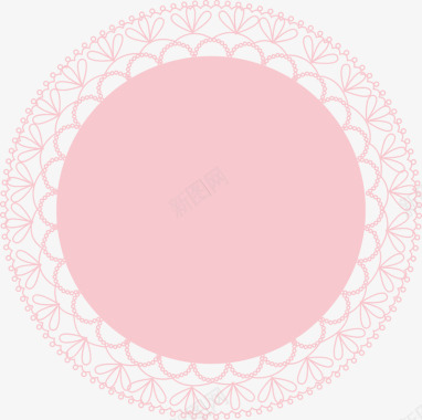 浪漫粉色玫瑰花粉色浪漫蕾丝边图标图标