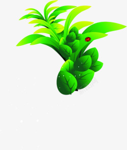 卡通树叶植物绿色效果图素材
