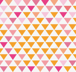 黄色粉色三角形花纹素材