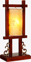 复古的中式实木灯素材