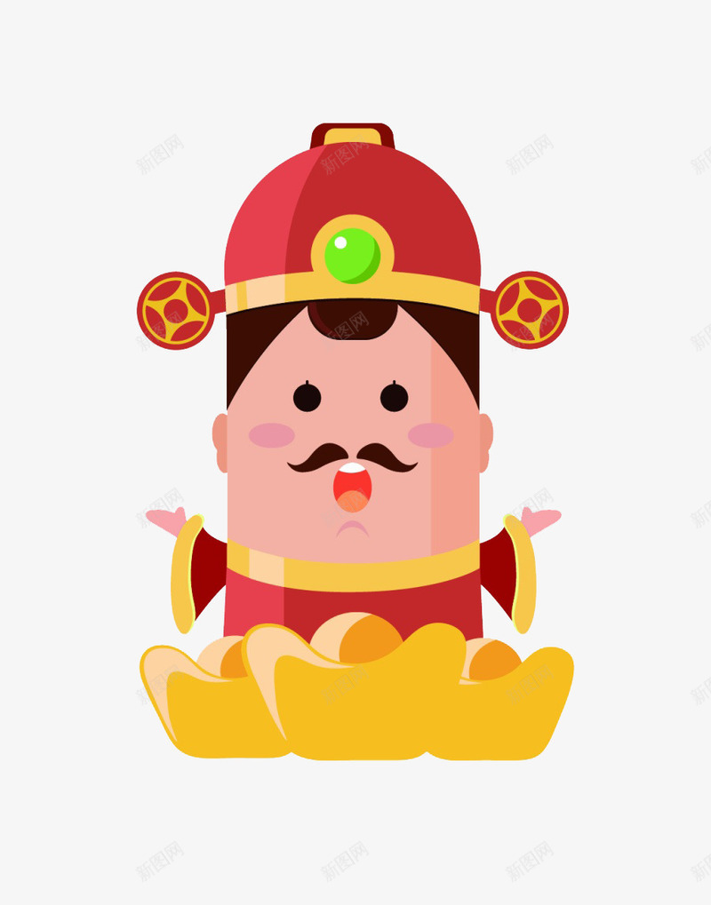 新春卡通财神人物png免抠素材_88icon https://88icon.com 元宝 卡通人物 手绘人物 效果图 春节人物 财神