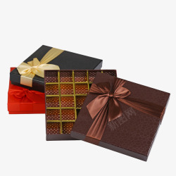 分格包装盒蝴蝶结巧克力糖果包装盒高清图片