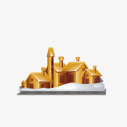金色城堡效果图素材