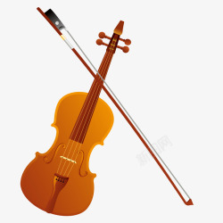 手绘音乐小提琴矢量图素材