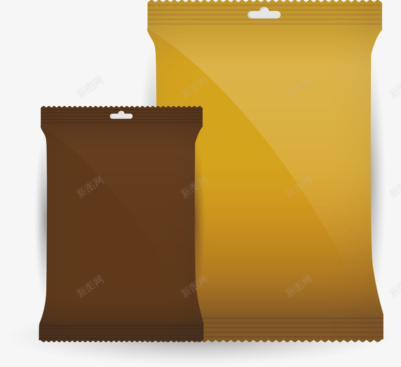 手绘两个写实塑料包装袋png免抠素材_88icon https://88icon.com 写实 包装袋 手绘