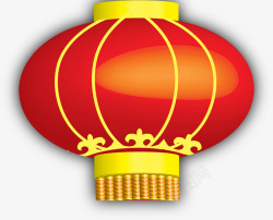 红色中式喜庆祥和灯笼素材