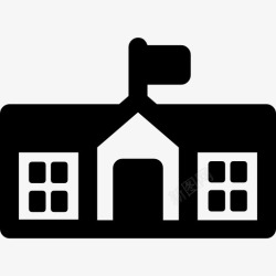 二层建筑小学图标高清图片