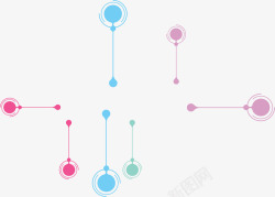 小清新多彩圆圈素材