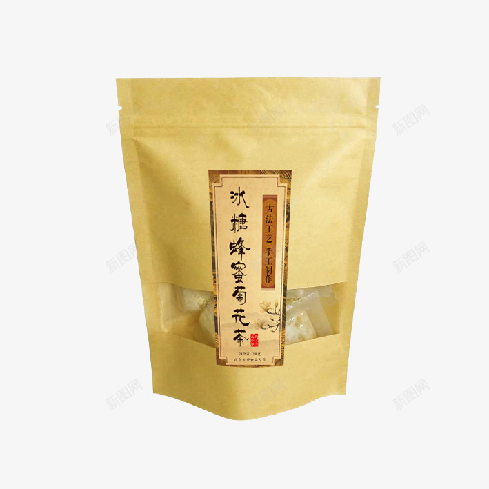 袋装冰糖蜂蜜菊花茶psd_88icon https://88icon.com png图片素材 免费png素材 包装 美食 花茶