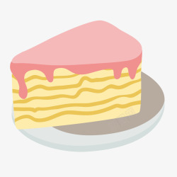 中式甜品手绘榴莲蛋糕矢量图高清图片
