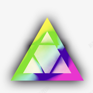 创意装饰图案科技商务三角形图标透明图标
