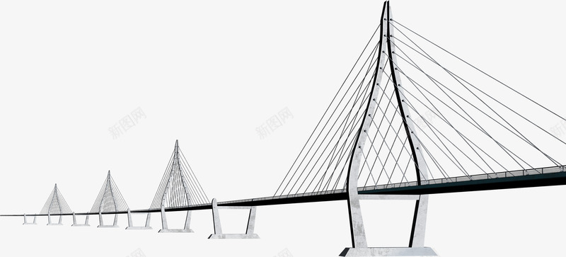 大桥效果图png免抠素材_88icon https://88icon.com 交通 大桥 建筑 建设 运输 长桥