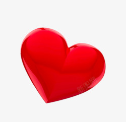 立体红色爱心素材